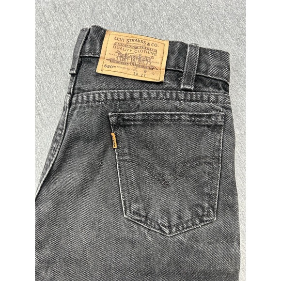 Vintage Levi's 550 Orange Tab Relaxed Fit Regular Jeans Women's 25x28‎ Black - Picture 2 of 12